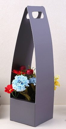 Black Tower Design Flower Carry Box with Handle