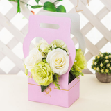 Black Heart Shape Design Flower Carry Box with Handle