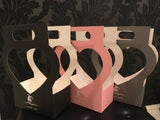 Elegant Heart Design Flower Carry Box with Handle.